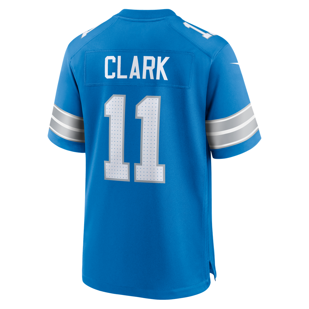 Damone Clark Detroit Lions Blue Team Game Jersey
