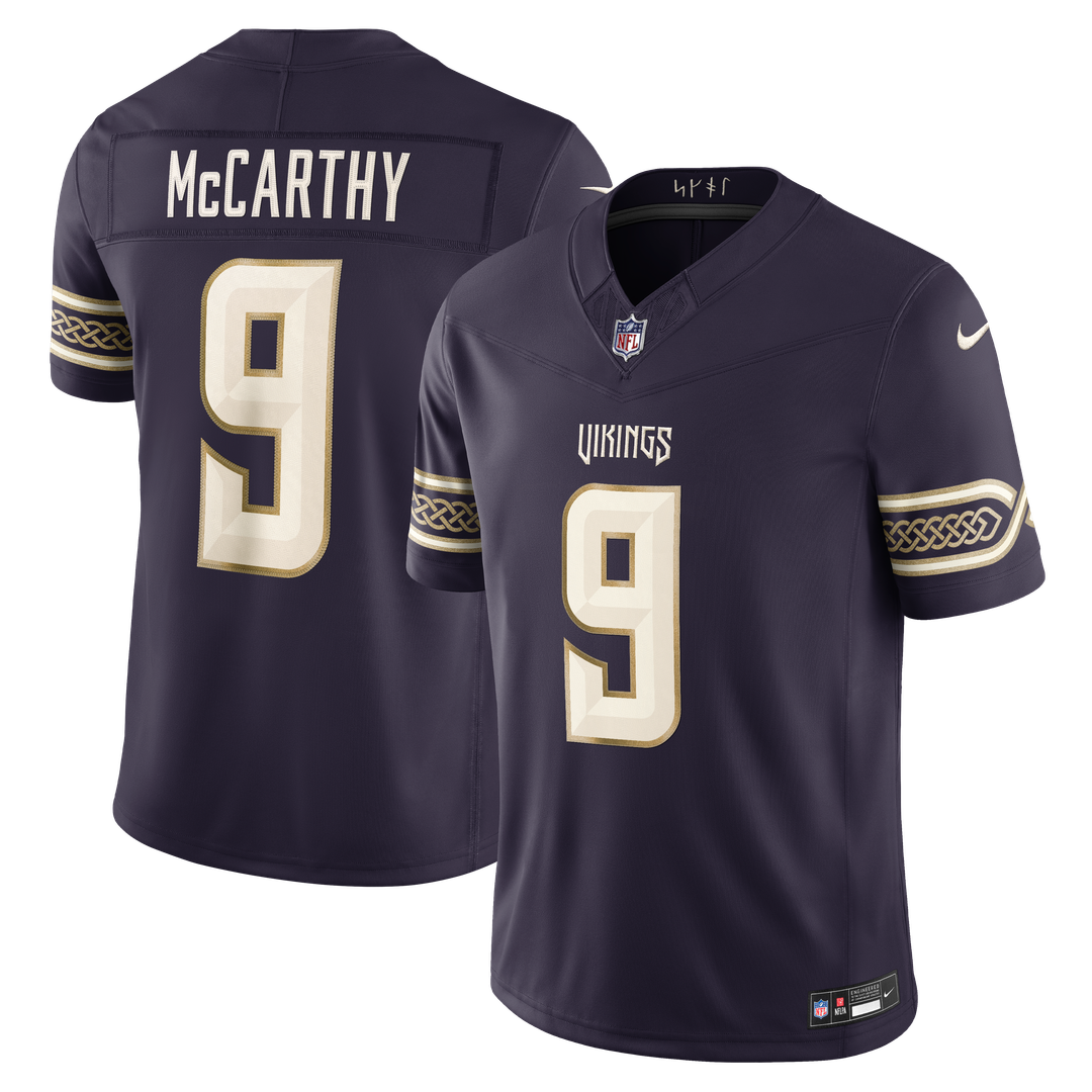 J.J. McCarthy Minnesota Vikings Purple 2026 Rivalries Collection Stitched Limited Jersey