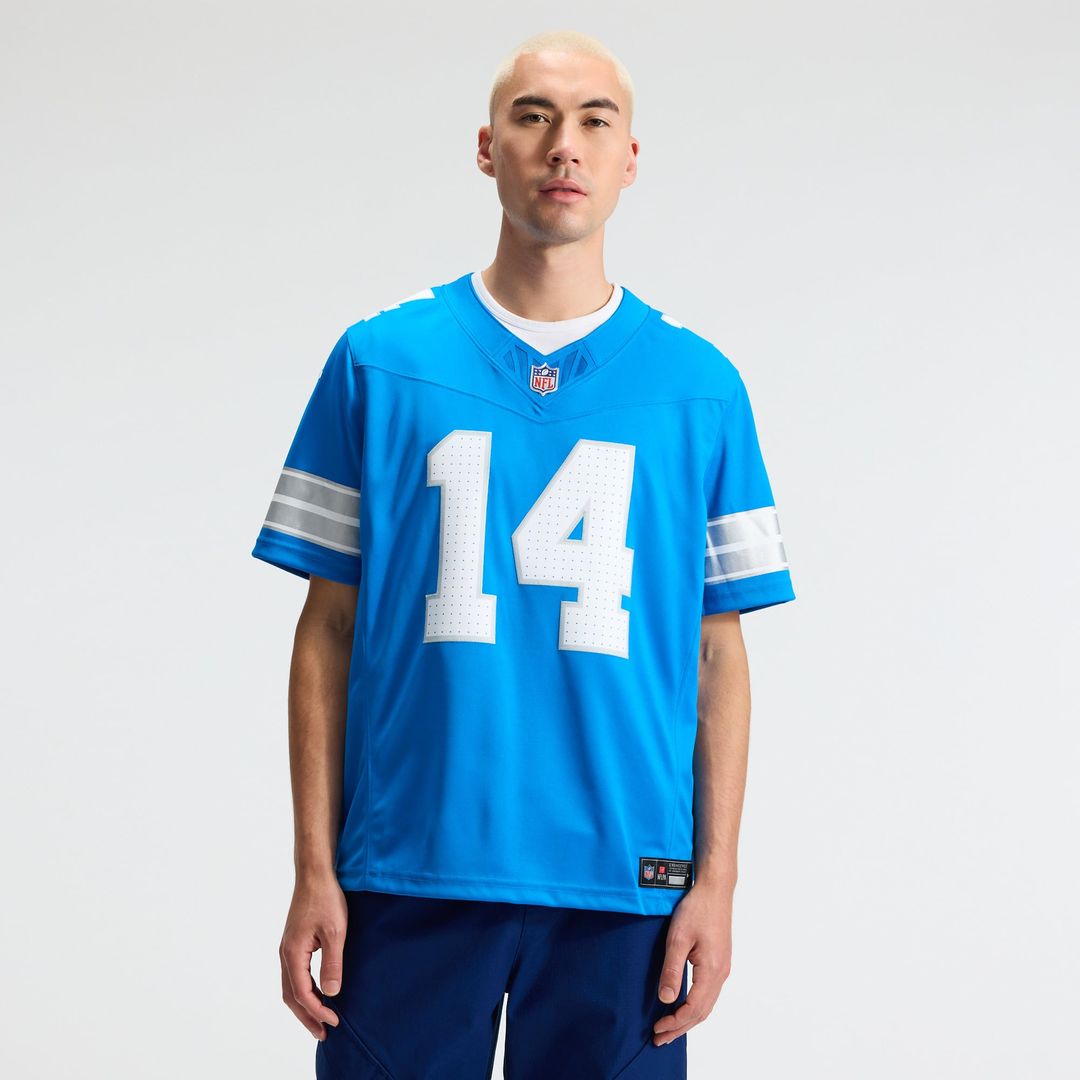 Amon-Ra St. Brown Detroit Lions Blue Team Vapor F.U.S.E. Stitched Limited Jersey