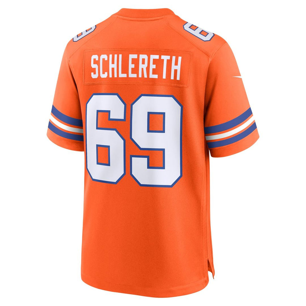 Mark Schlereth Denver Broncos Orange Retired Player Alternate Game Jersey
