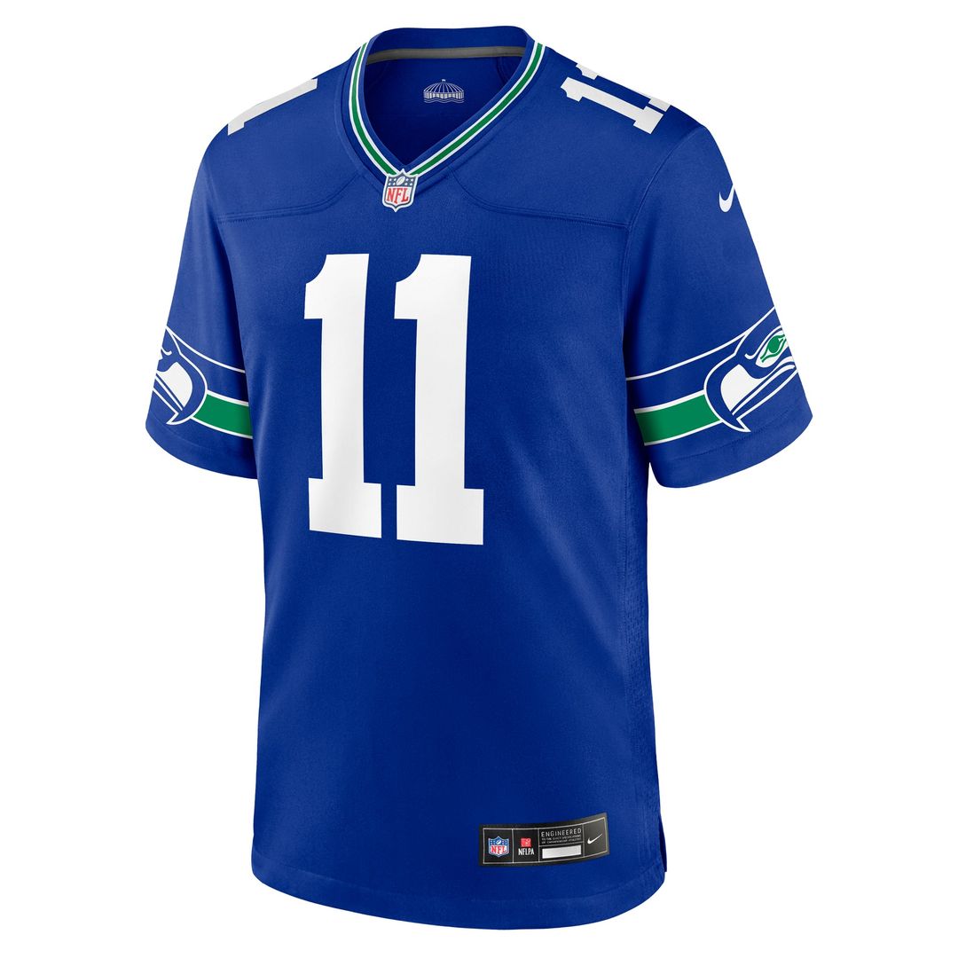 Jaxon Smith-Njigba Seattle Seahawks Royal Throwback Player Game Jersey
