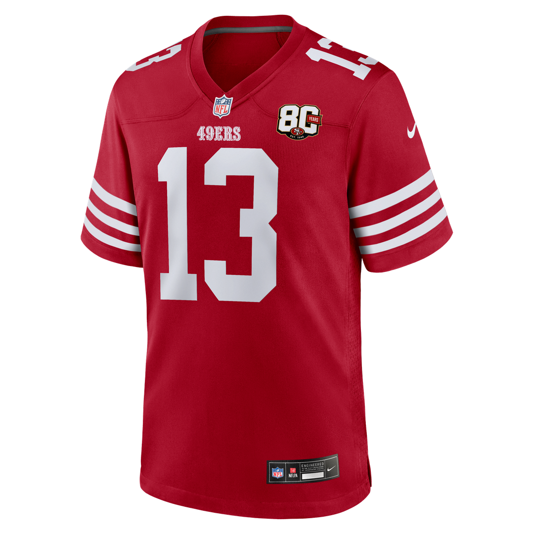Brock Purdy San Francisco 49ers Scarlet 80th Anniversary Game Jersey