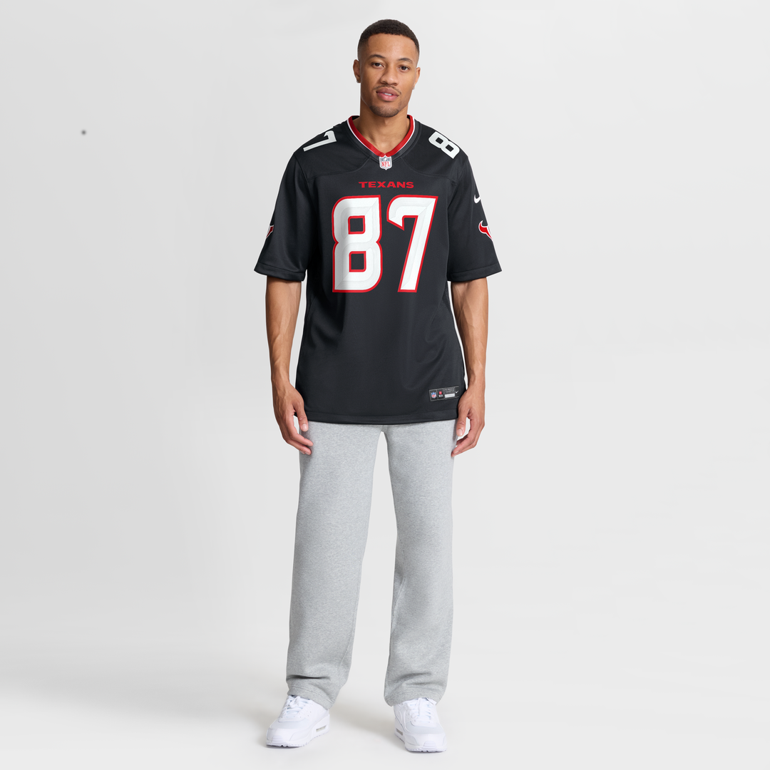 Foster Moreau Houston Texans Navy Team Game Jersey