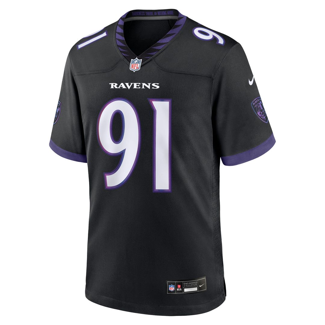 Trey Hendrickson Baltimore Ravens Black Alternate Game Jersey