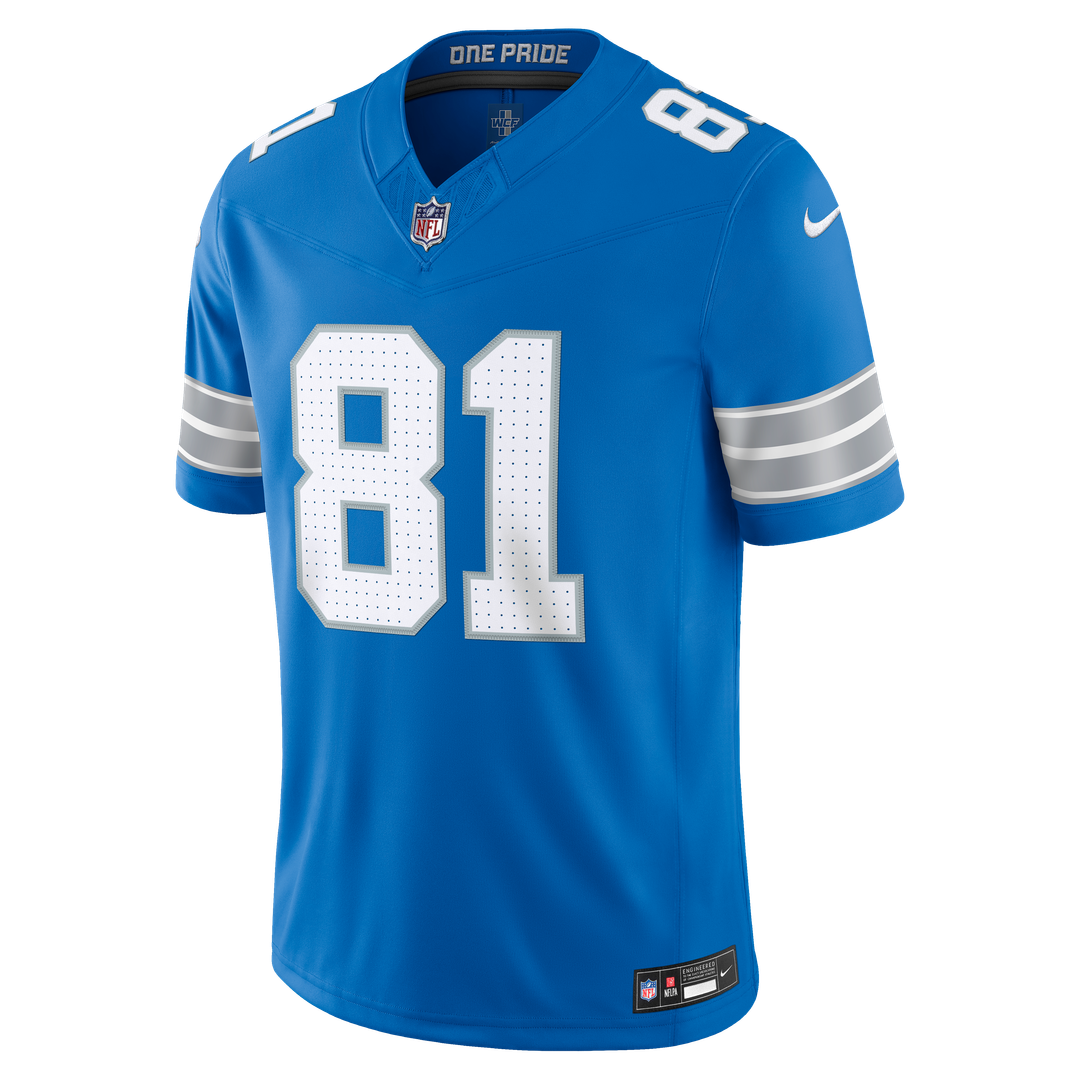 Calvin Johnson Detroit Lions Blue Vapor F.U.S.E. Stitched Retired Limited Jersey