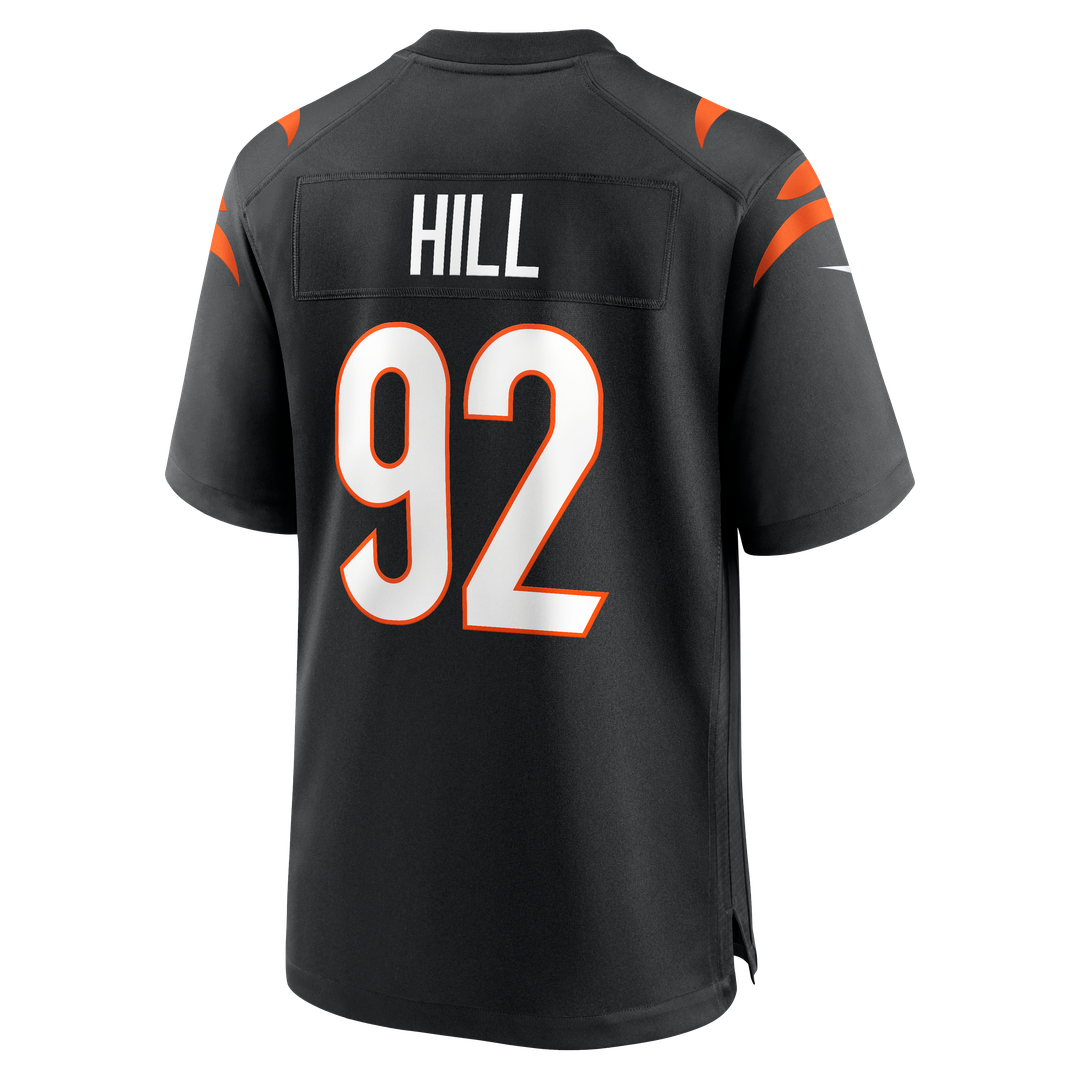 B.J. Hill Cincinnati Bengals Black Game Jersey