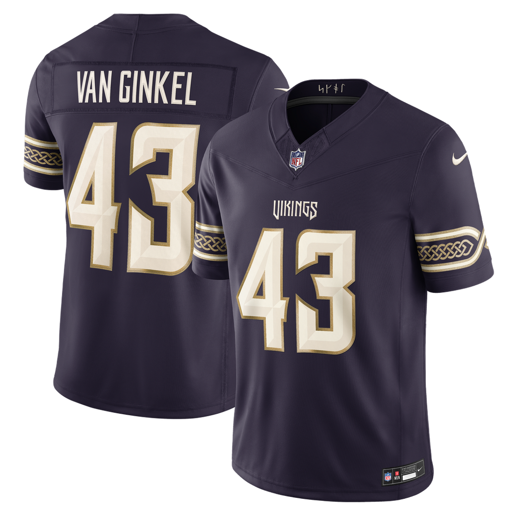 Andrew Van Ginkel Minnesota Vikings Purple 2026 Rivalries Collection Stitched Limited Jersey