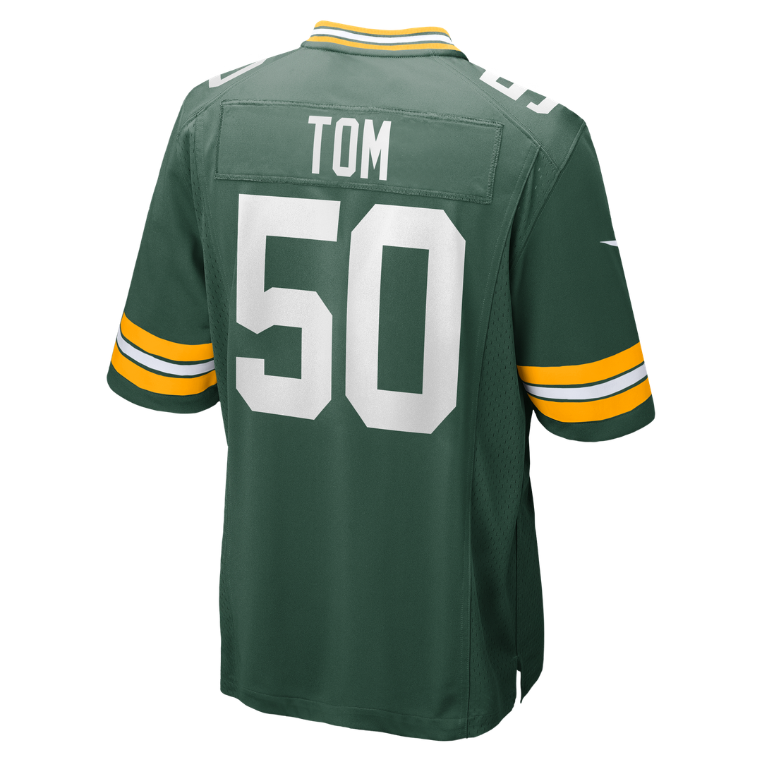 Zach Tom Green Bay Packers Green Game Player Jersey