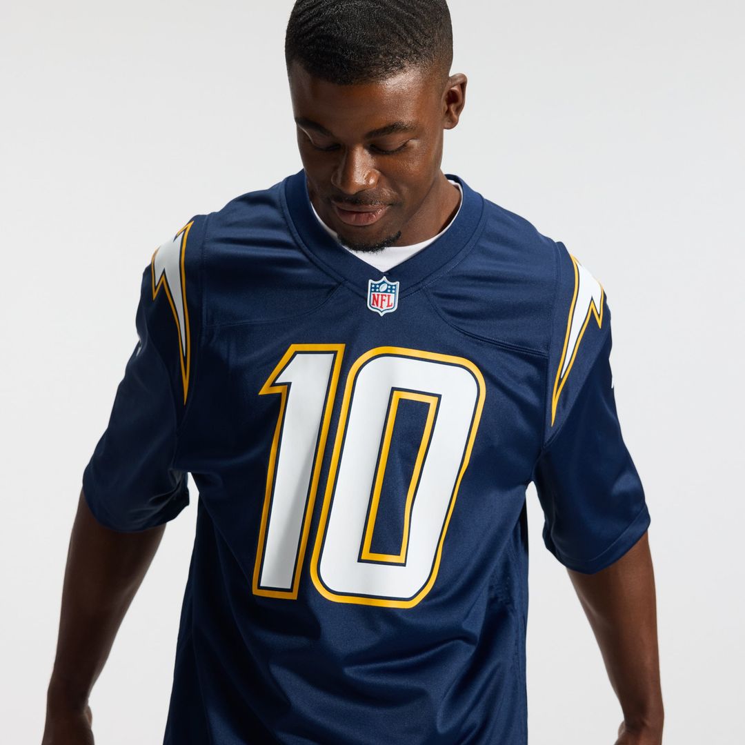 Justin Herbert Los Angeles Chargers Gold Alternate Charger Power Game Player Jersey
