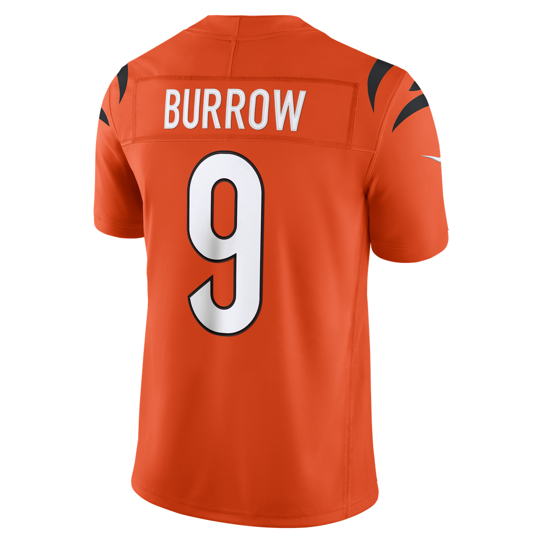 Joe Burrow Cincinnati Bengals Orange Alternate Vapor F.U.S.E. Stitched Limited Jersey