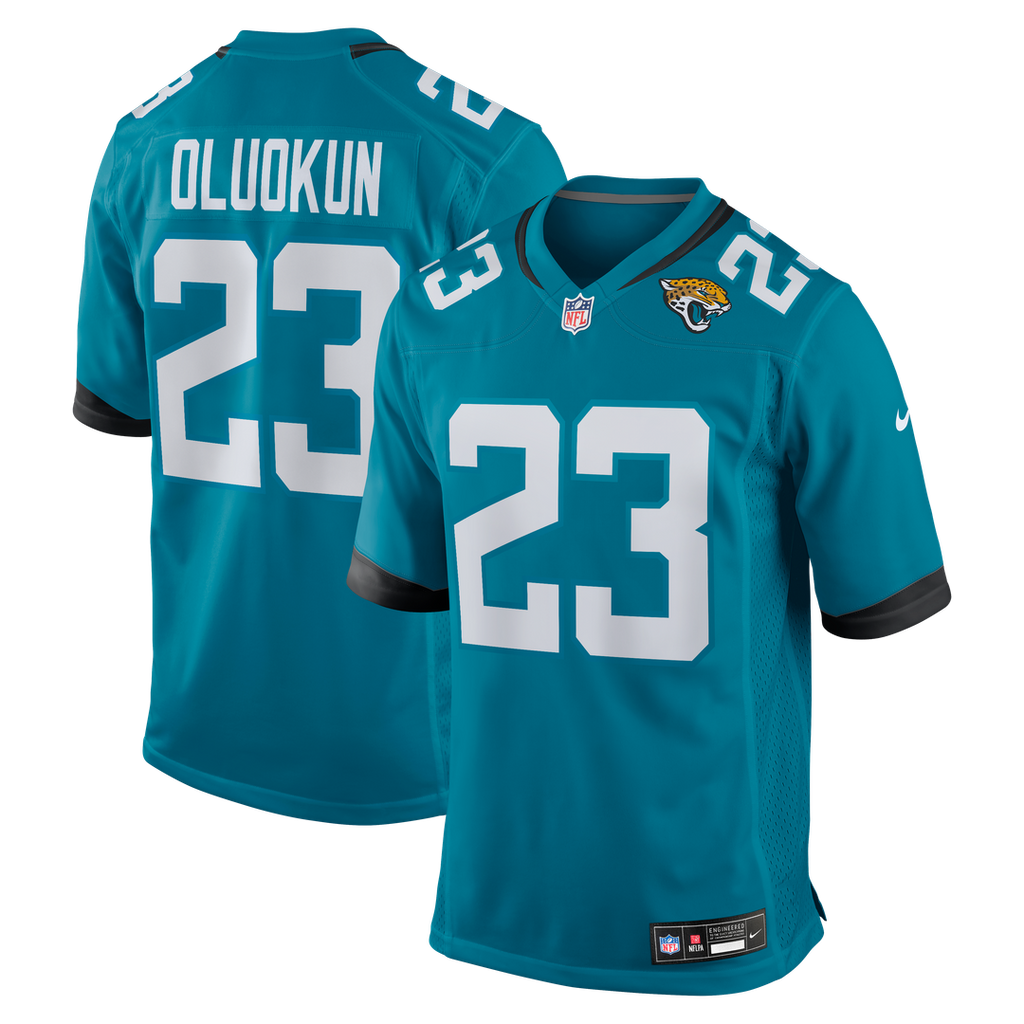 Foyesade Oluokun Jacksonville Jaguars Teal Game Player Jersey