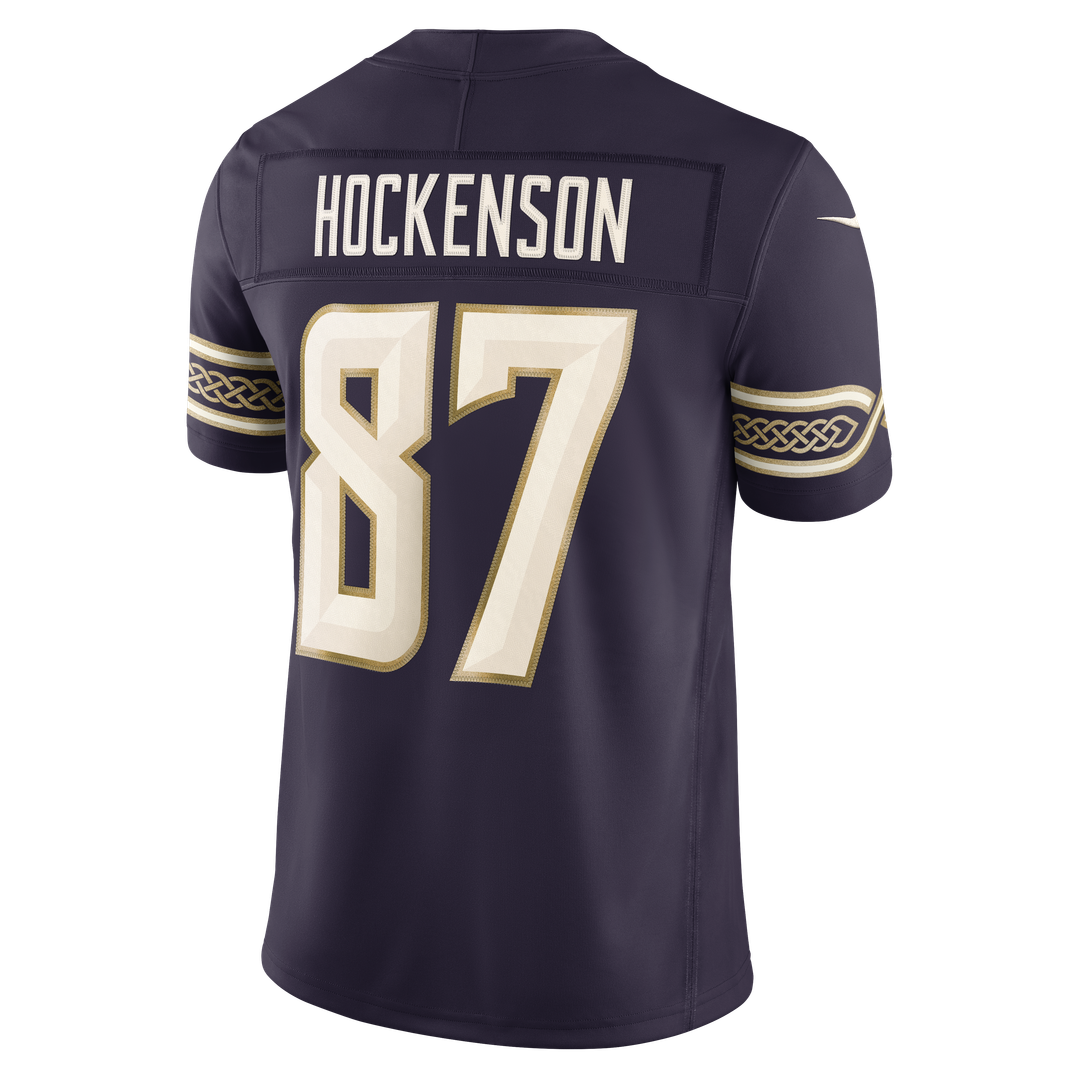 T.J. Hockenson Minnesota Vikings Purple 2026 Rivalries Collection Stitched Limited Jersey