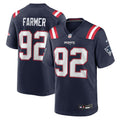 Joshua Farmer New England Patriots Navy Team Game Jersey