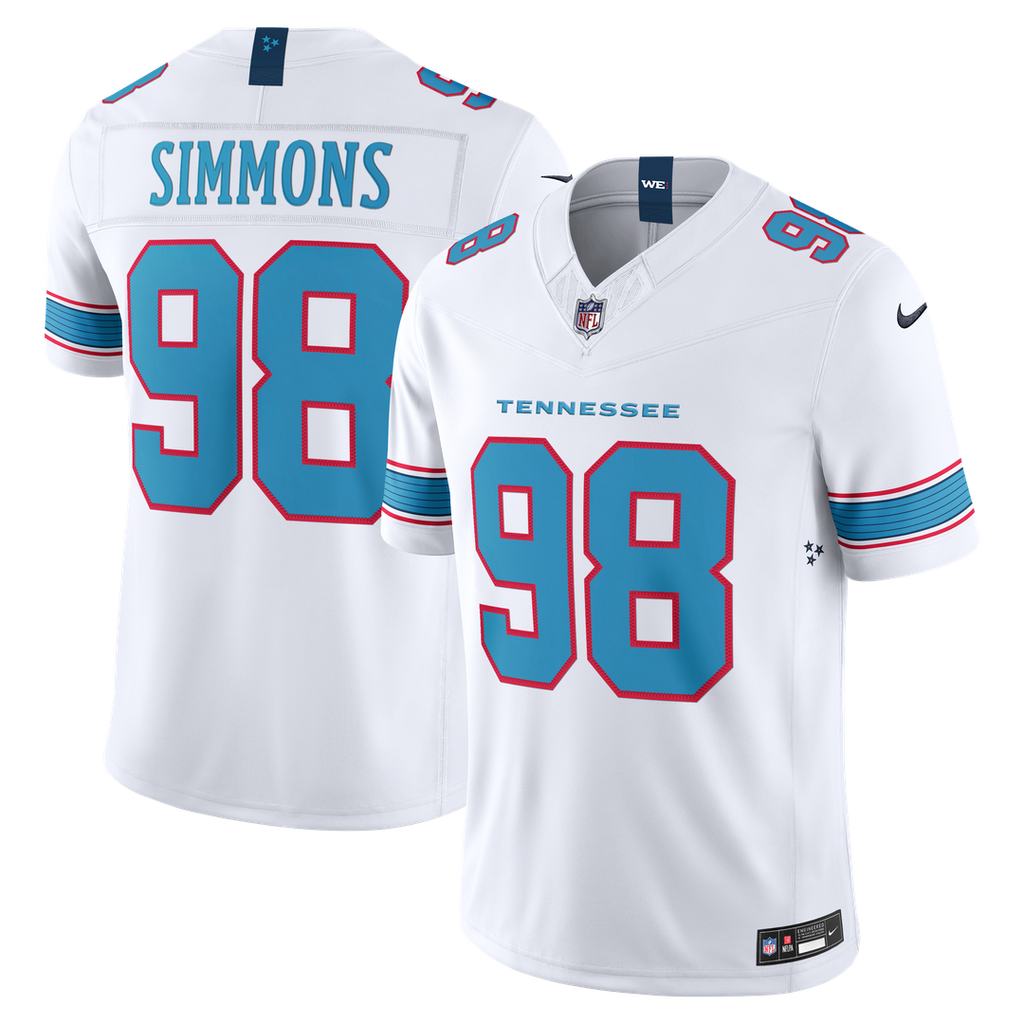 Jeffery Simmons Tennessee Titans White Vapor F.U.S.E. Stitched Limited Jersey