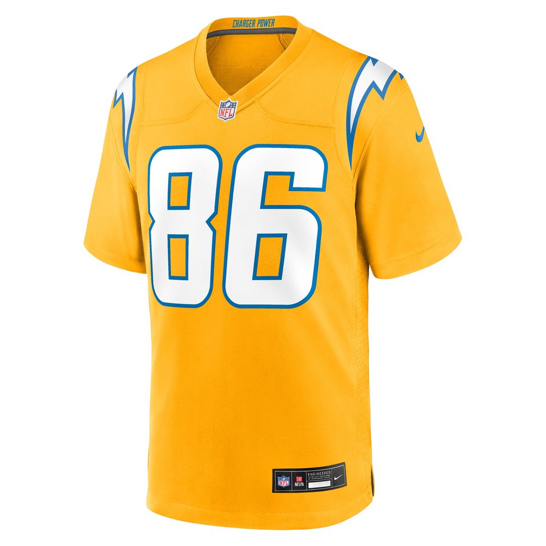 Oronde Gadsden Los Angeles Chargers Gold Alternate Charger Power Game Jersey