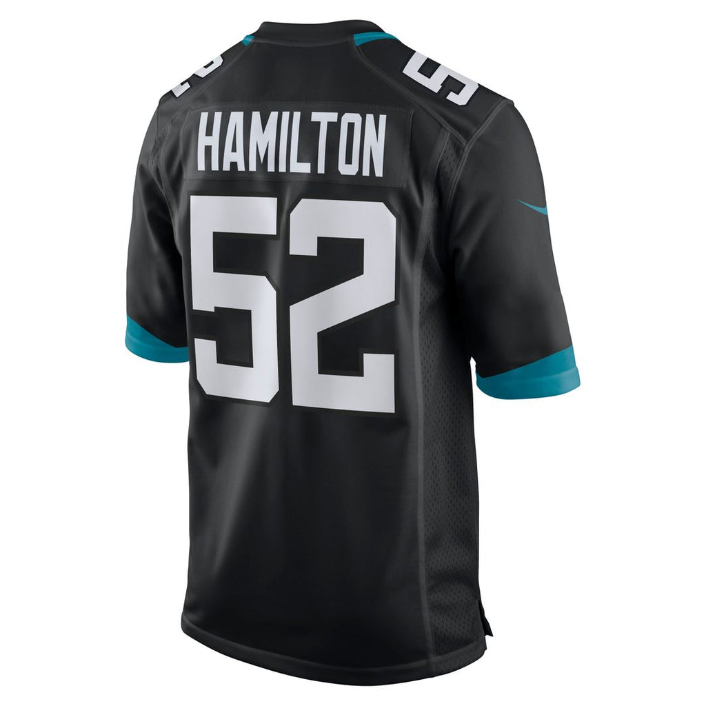 DaVon Hamilton Jacksonville Jaguars Black Game Jersey