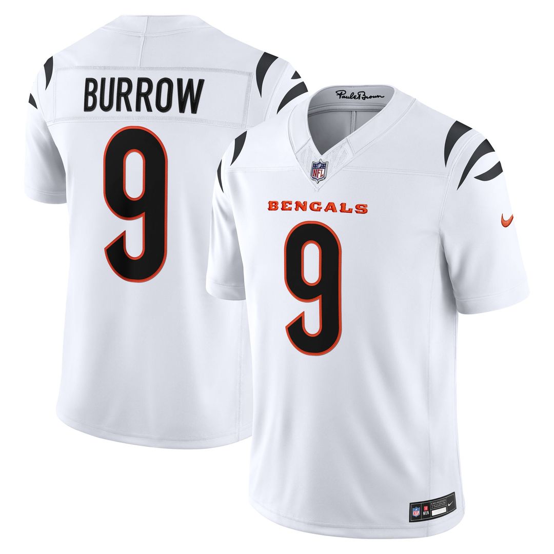 Joe Burrow Cincinnati Bengals White Vapor F.U.S.E. Stitched Limited Jersey