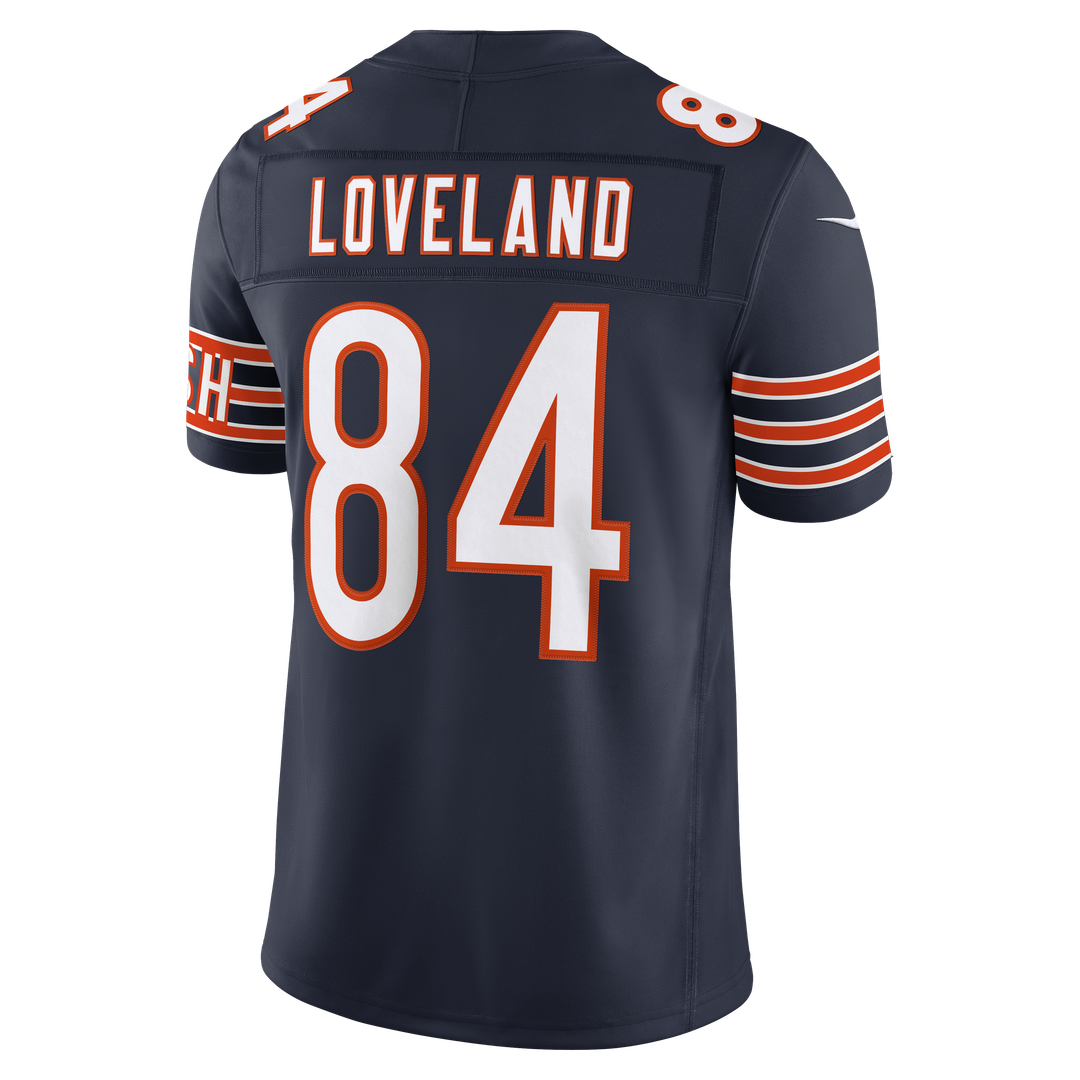 Colston Loveland Chicago Bears Navy Team Vapor F.U.S.E. Stitched Limited Jersey