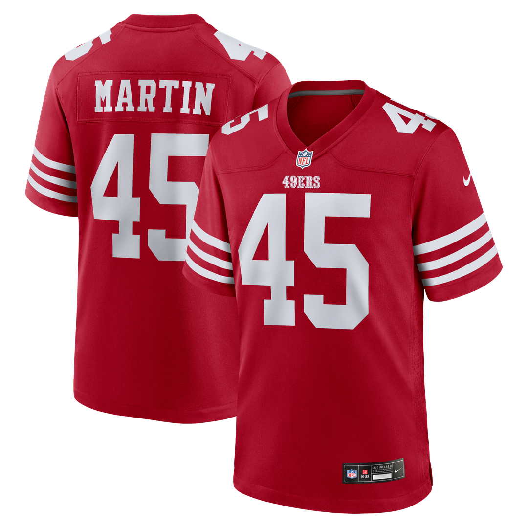 Nick Martin San Francisco 49ers Scarlet Team Game Jersey