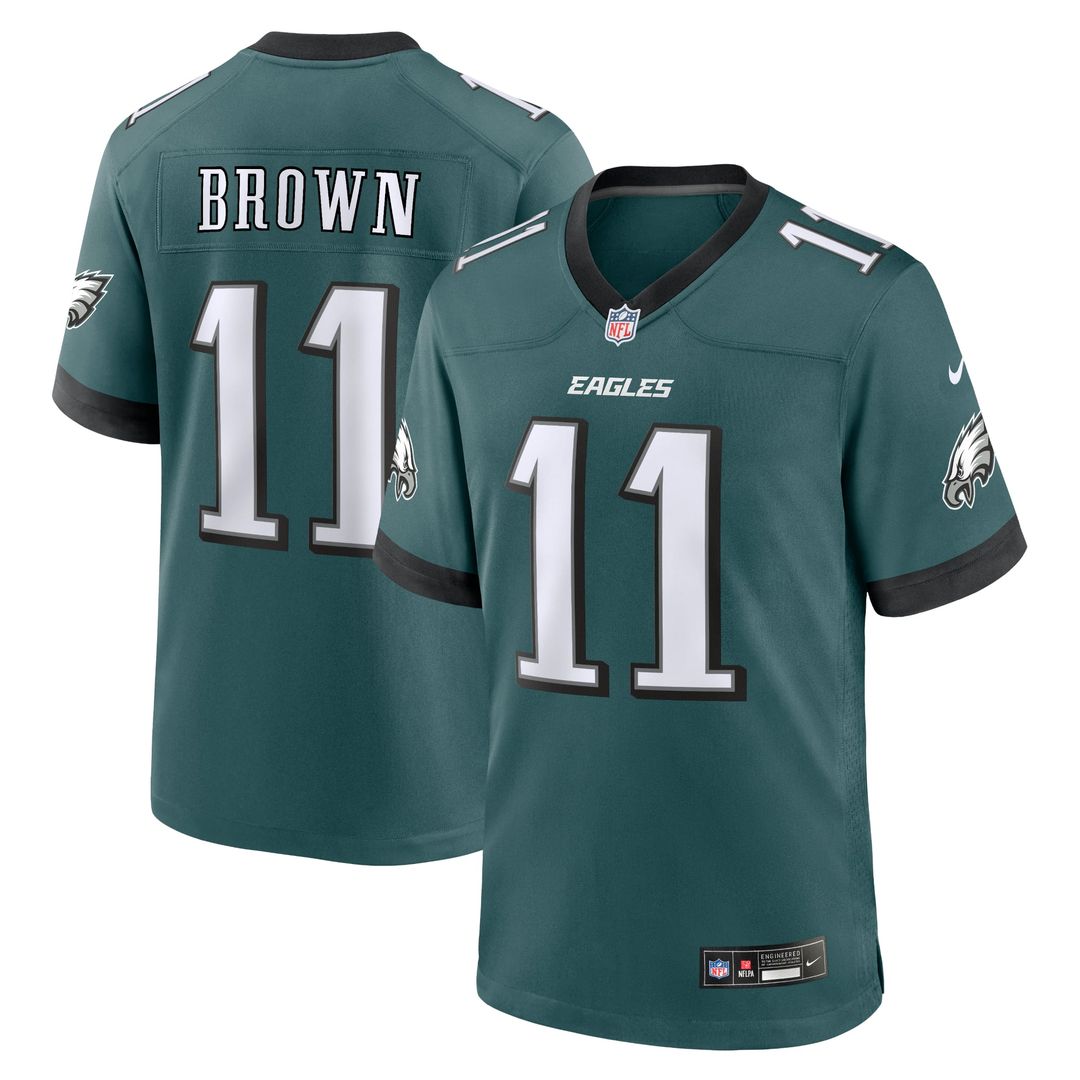 A.J. Brown Philadelphia Eagles Kelly Green Alternate Game Player Jersey