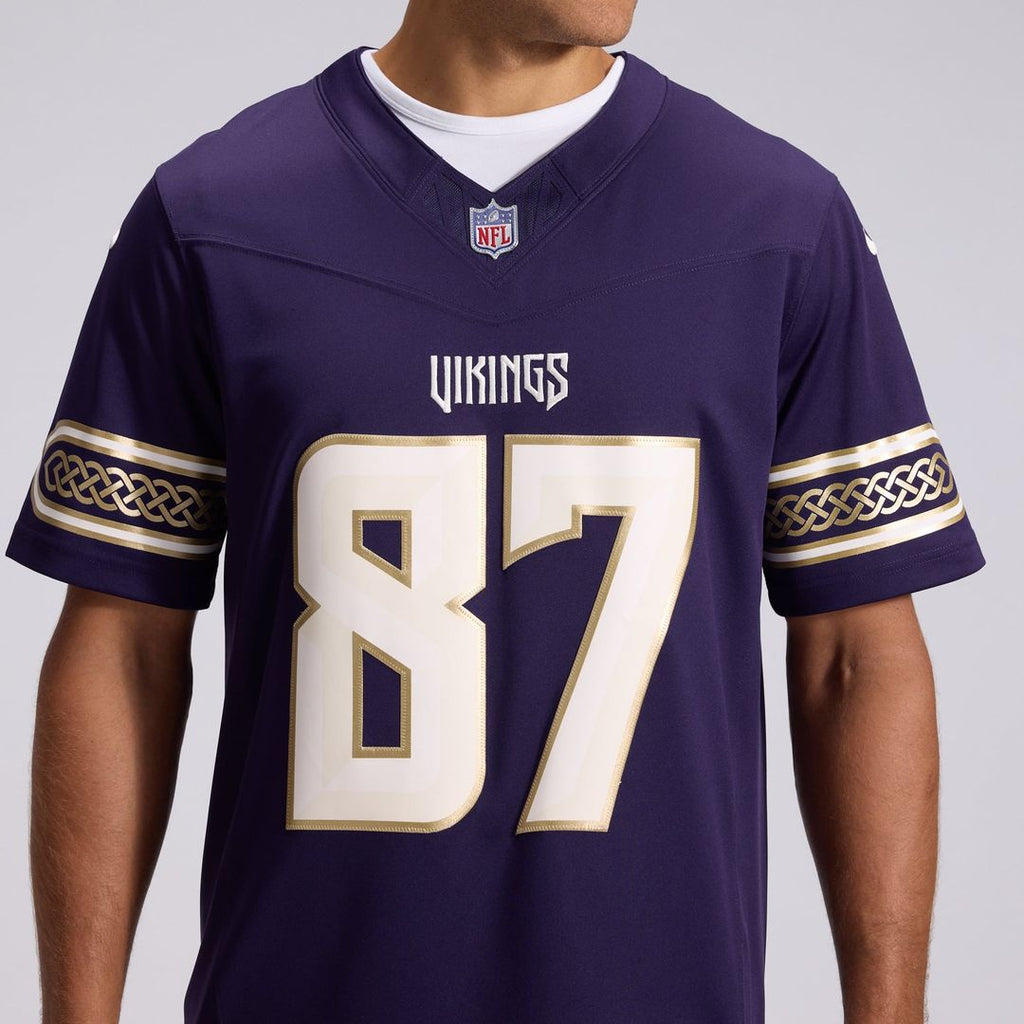 T.J. Hockenson Minnesota Vikings Purple 2026 Rivalries Collection Stitched Limited Jersey