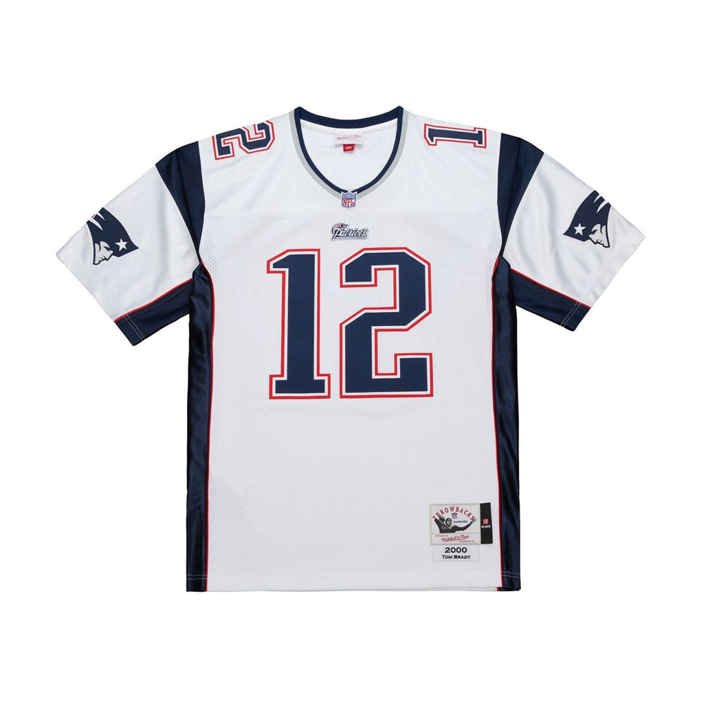 New England Patriots Tom Brady Navy Super Bowl XXXVI Authentic Throwback Jersey