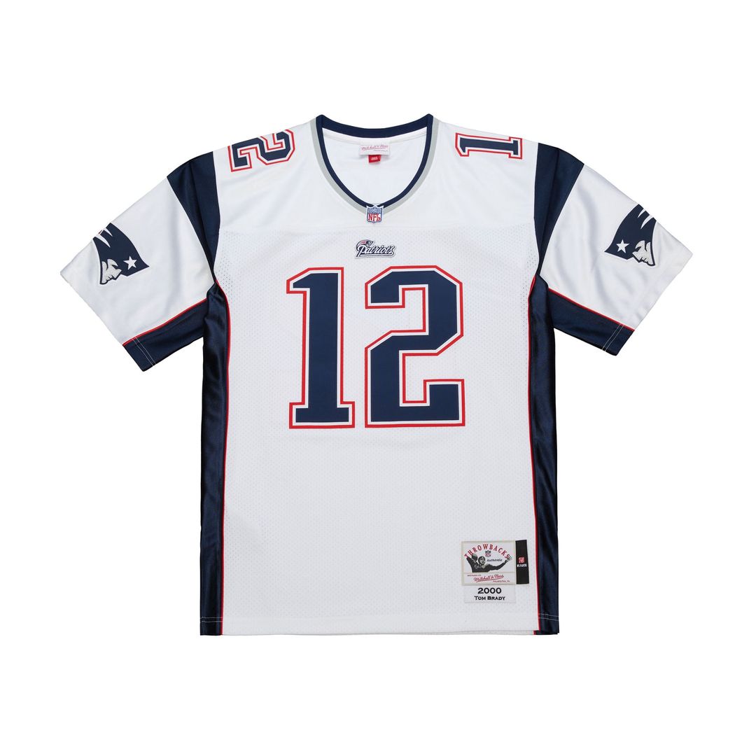 New England Patriots Tom Brady Navy Super Bowl XXXVI Authentic Throwback Jersey