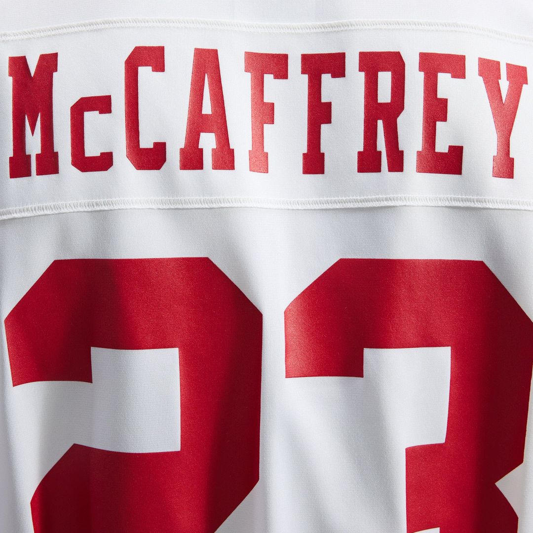 Christian McCaffrey San Francisco 49ers Scarlet Game Player Jersey