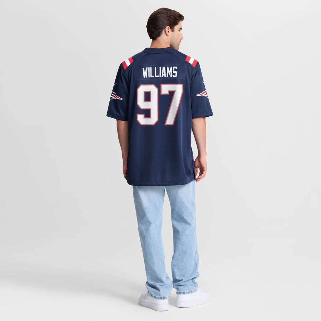 Milton Williams New England Patriots Navy Team Game Jersey
