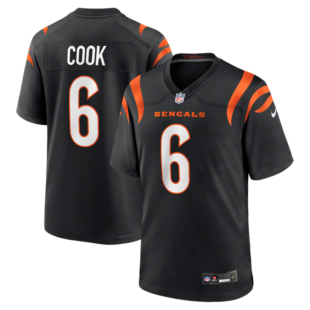 Bryan Cook Cincinnati Bengals Black Team Game Jersey