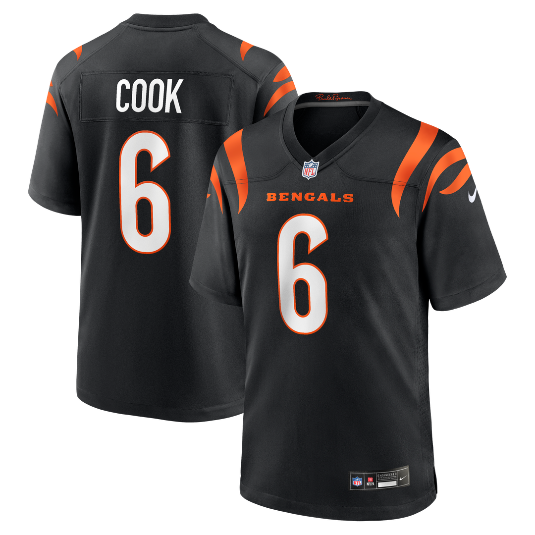 Bryan Cook Cincinnati Bengals Black Team Game Jersey