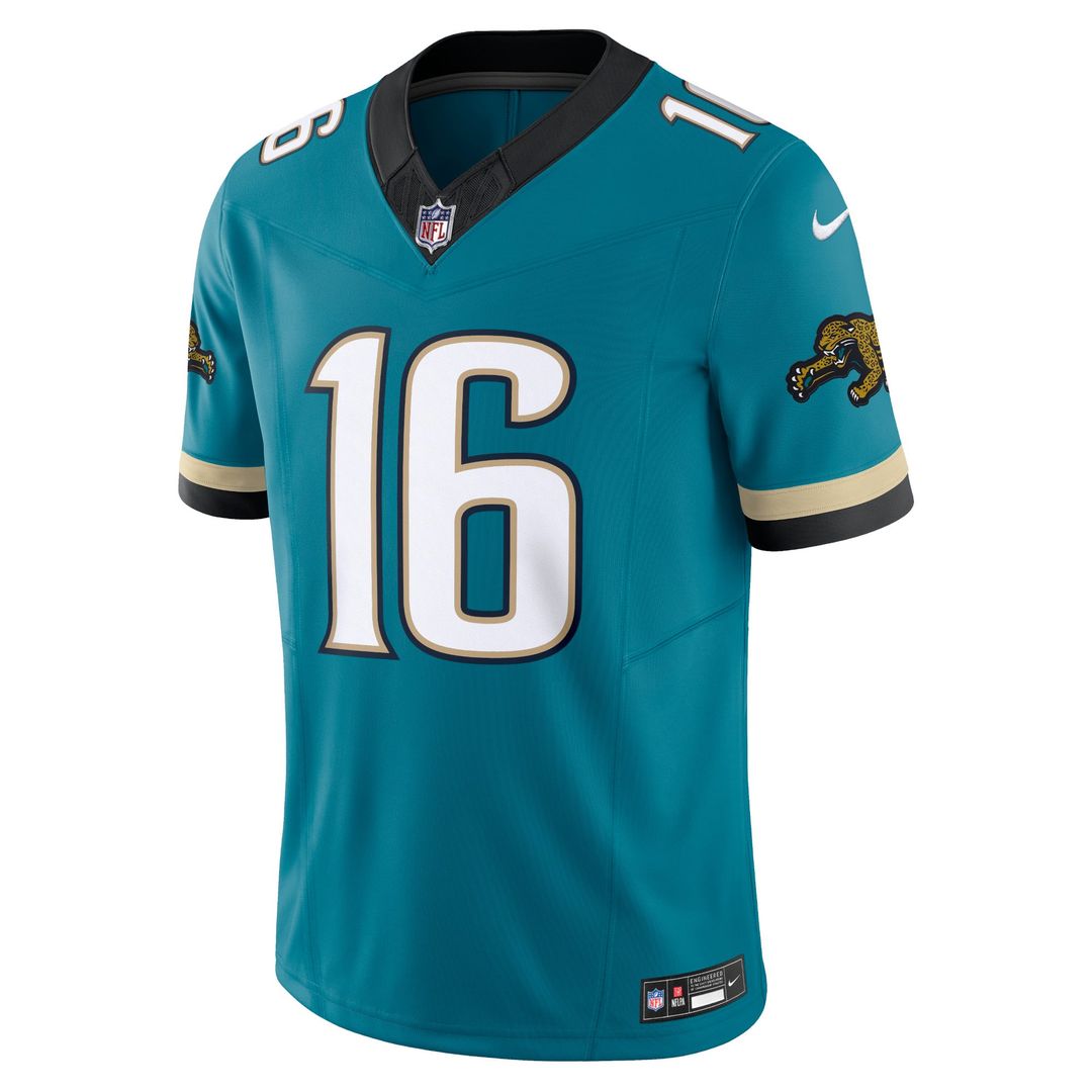 Trevor Lawrence Jacksonville Jaguars Teal Prowler Throwback Vapor F.U.S.E. Limited Jersey