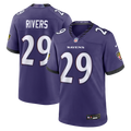 Chandler Rivers Baltimore Ravens Purple Team Game Jersey