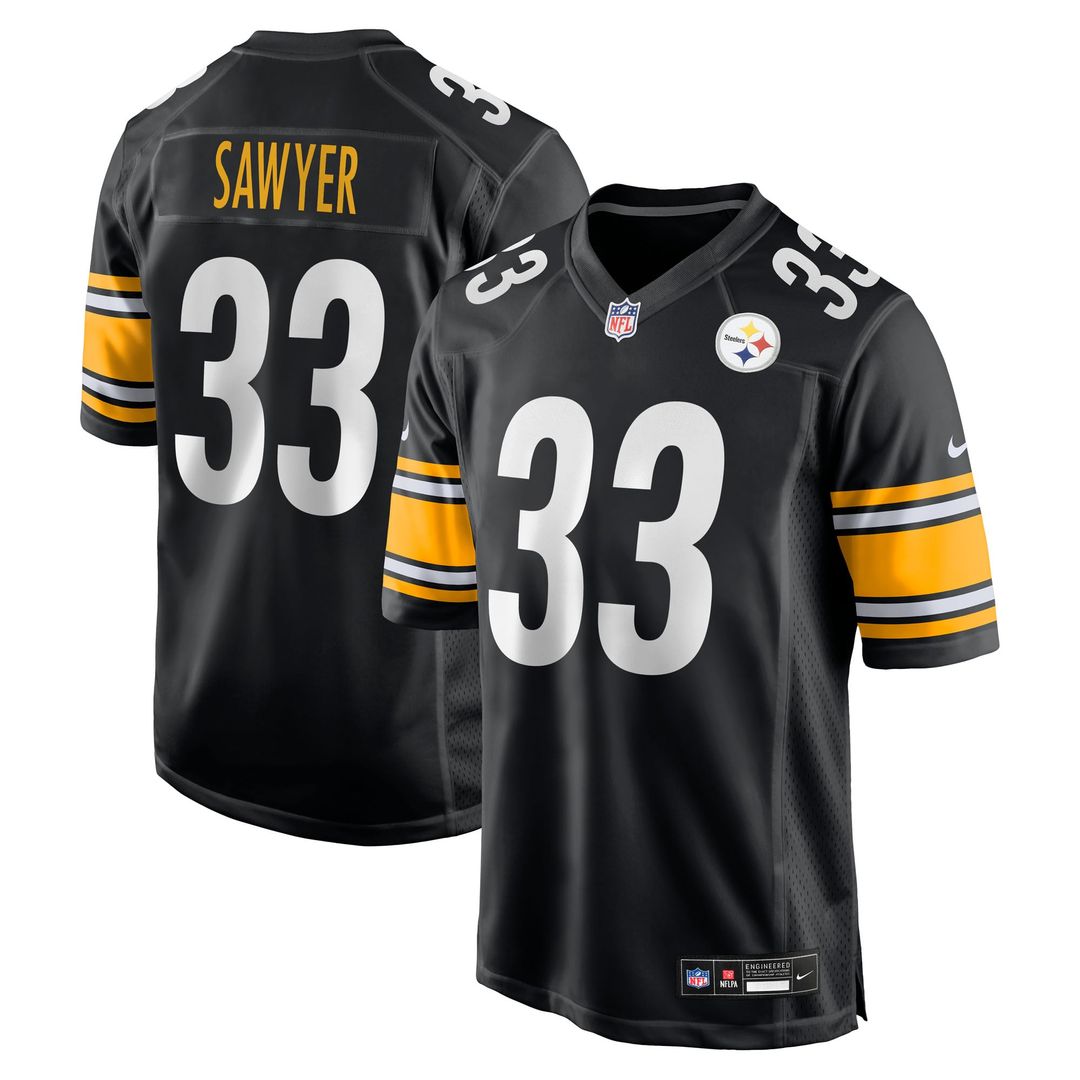 Jack Sawyer Pittsburgh Steelers Black Team Game Jersey