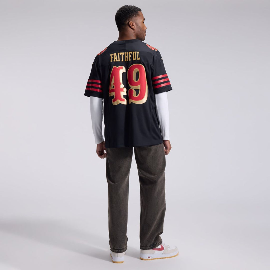 The Faithful San Francisco 49ers Black Rivalries Collection Stitched Limited Jersey