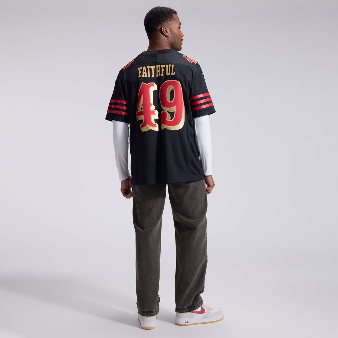 The Faithful San Francisco 49ers Black Rivalries Collection Stitched Limited Jersey