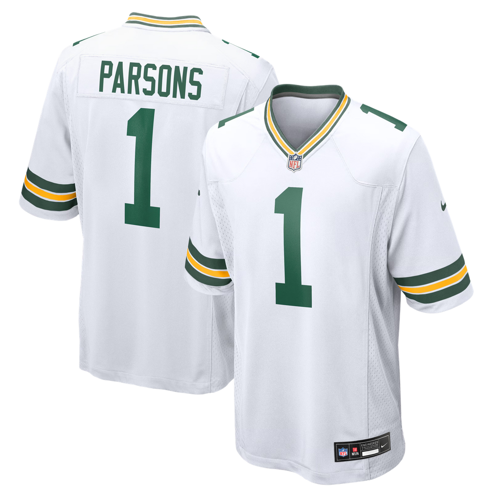Micah Parsons Green Bay Packers White Game Player Jersey