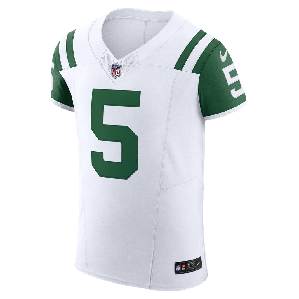 Garrett Wilson New York Jets White Classic Alternate Vapor F.U.S.E. Elite Jersey