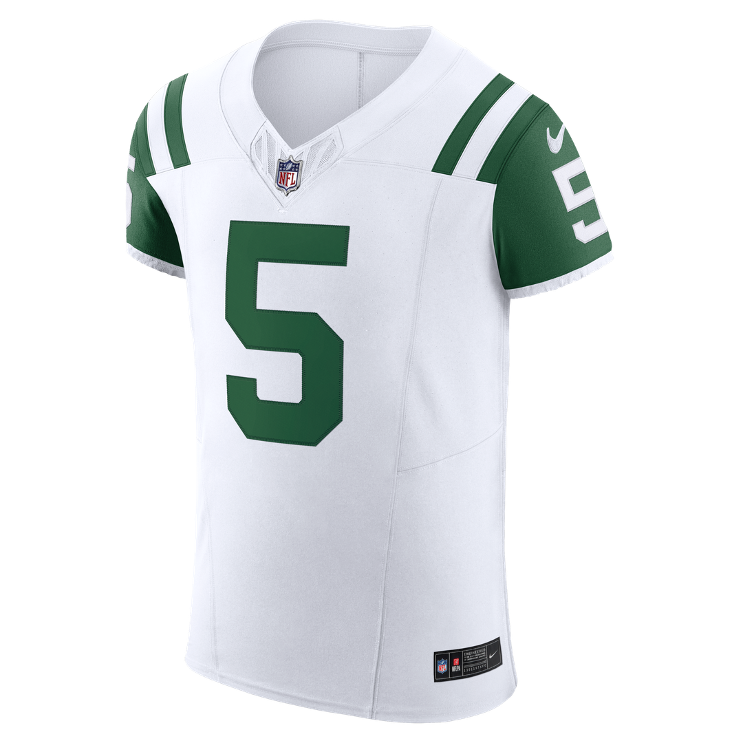 Garrett Wilson New York Jets White Classic Alternate Vapor F.U.S.E. Elite Jersey