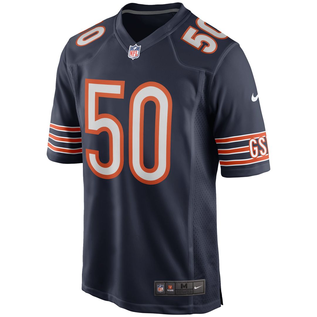 Mike Singletary Chicago Bears Navy Game Retired Player Jersey