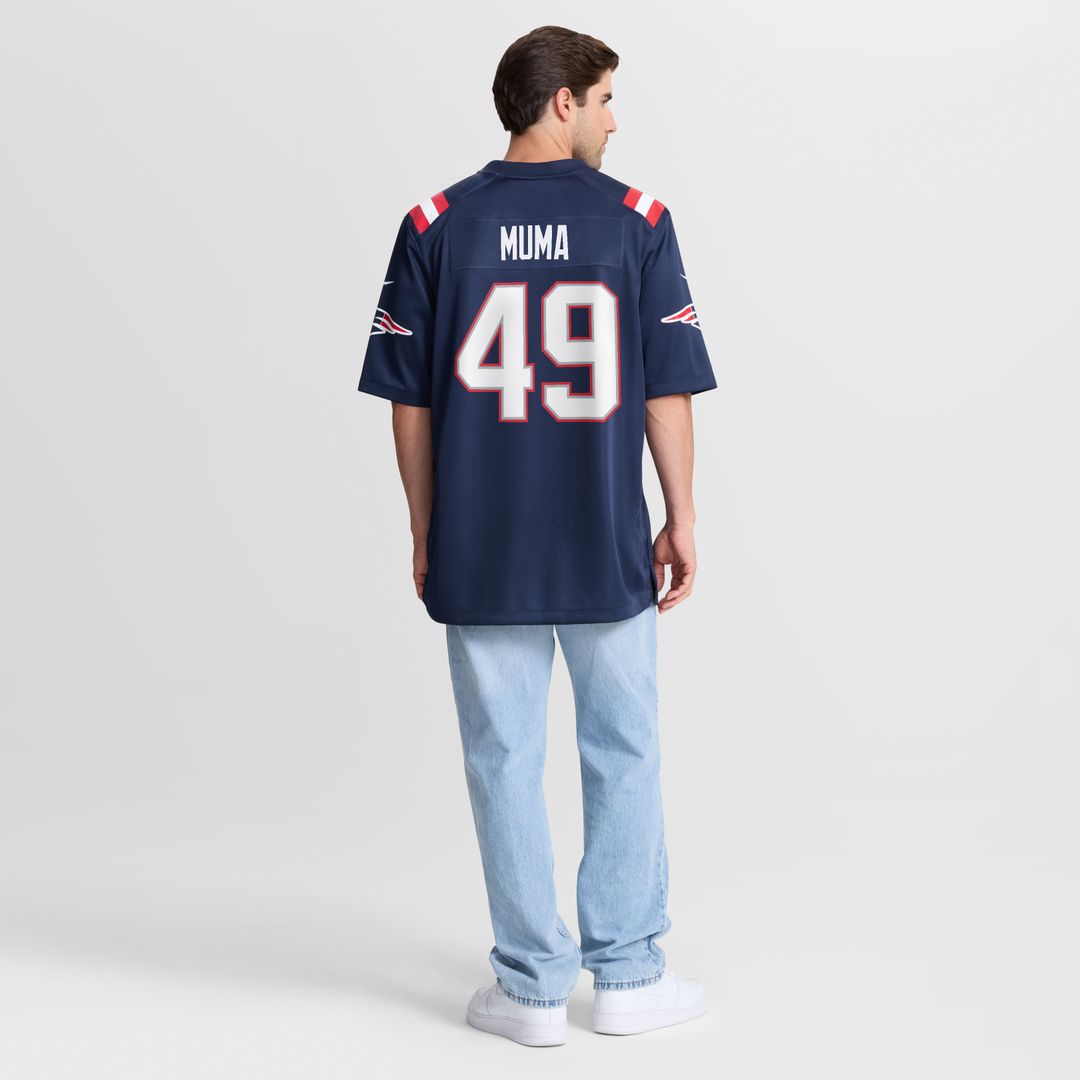 Chad Muma New England Patriots Navy Team Game Jersey