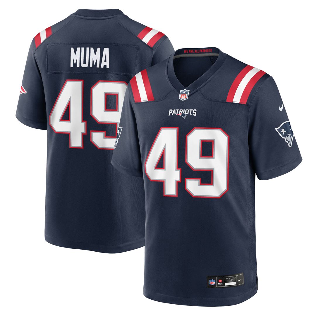 Chad Muma New England Patriots Navy Team Game Jersey