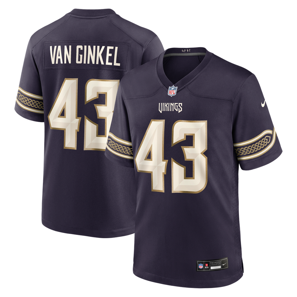 Andrew Van Ginkel Minnesota Vikings Purple 2026 Rivalries Collection Game Jersey