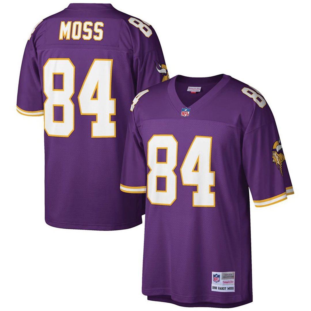 Randy Moss Minnesota Vikings Purple Big & Tall 1998 Retired Player Replica Jersey