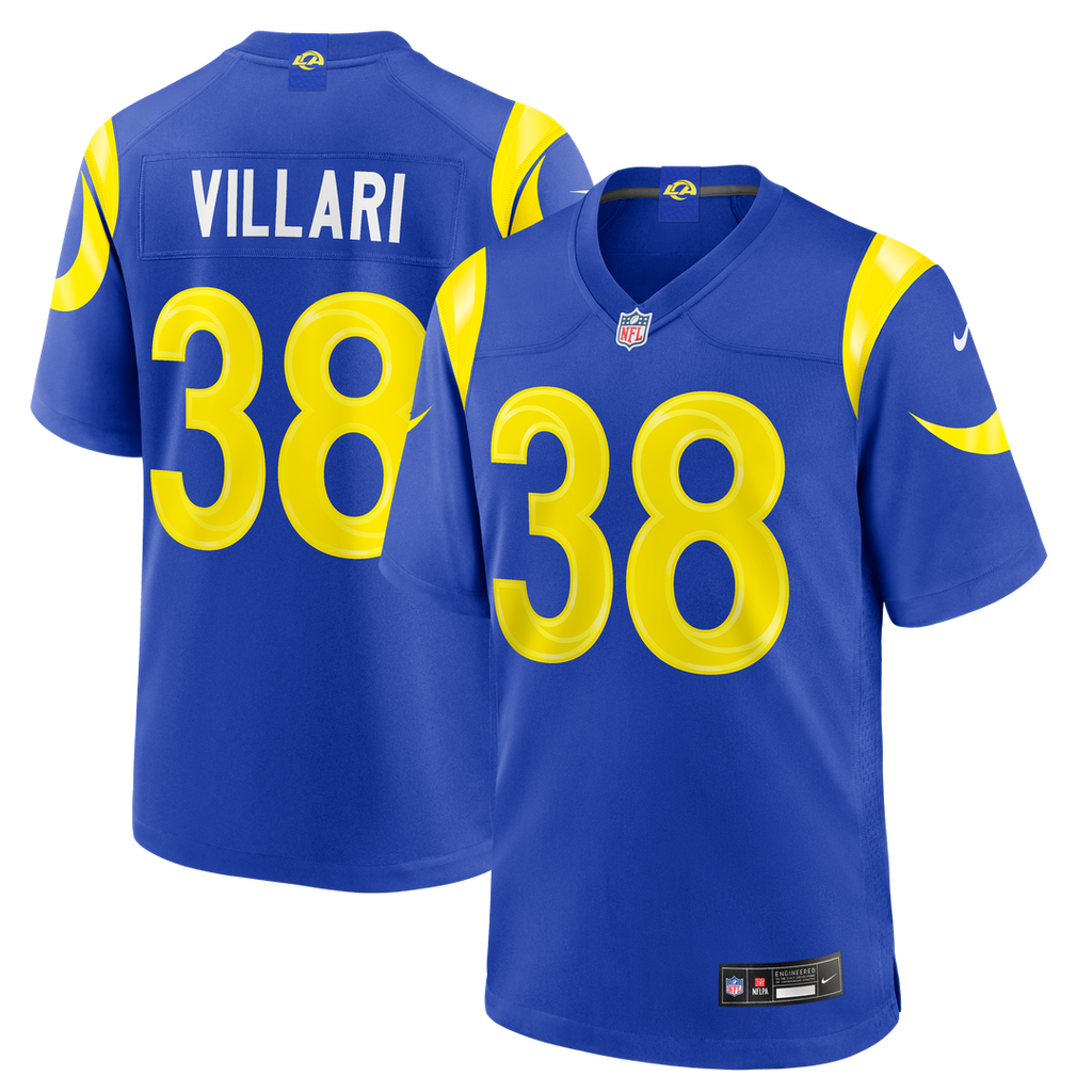 Dan Villari Los Angeles Rams Royal Game Jersey