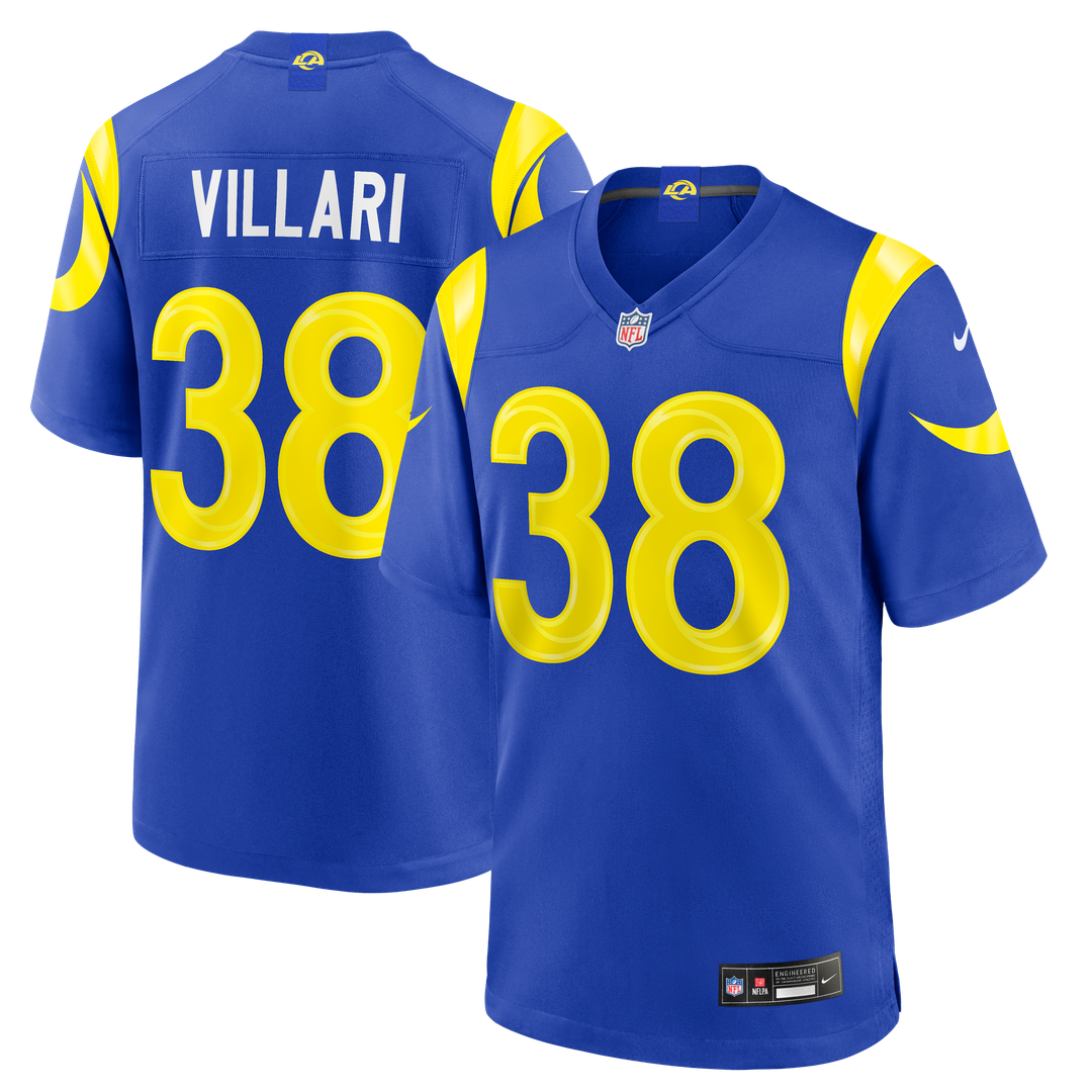 Dan Villari Los Angeles Rams Royal Game Jersey