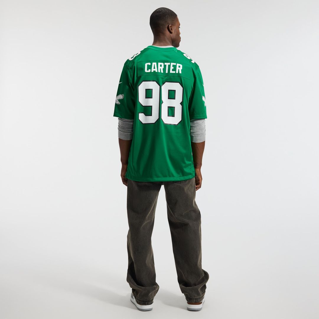 Jalen Carter Philadelphia Eagles Midnight Green Team Game Jersey