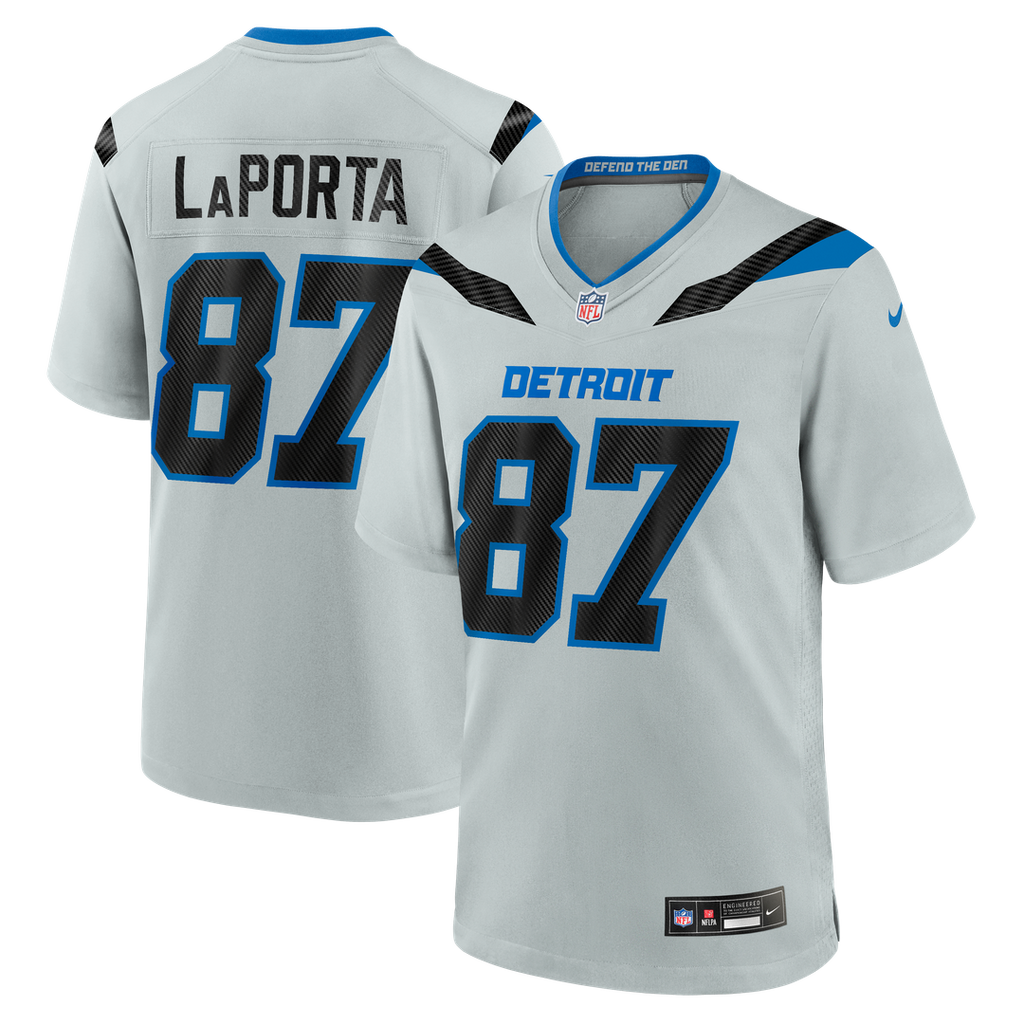 Sam LaPorta Detroit Lions Silver 2026 Rivalries Collection Game Jersey