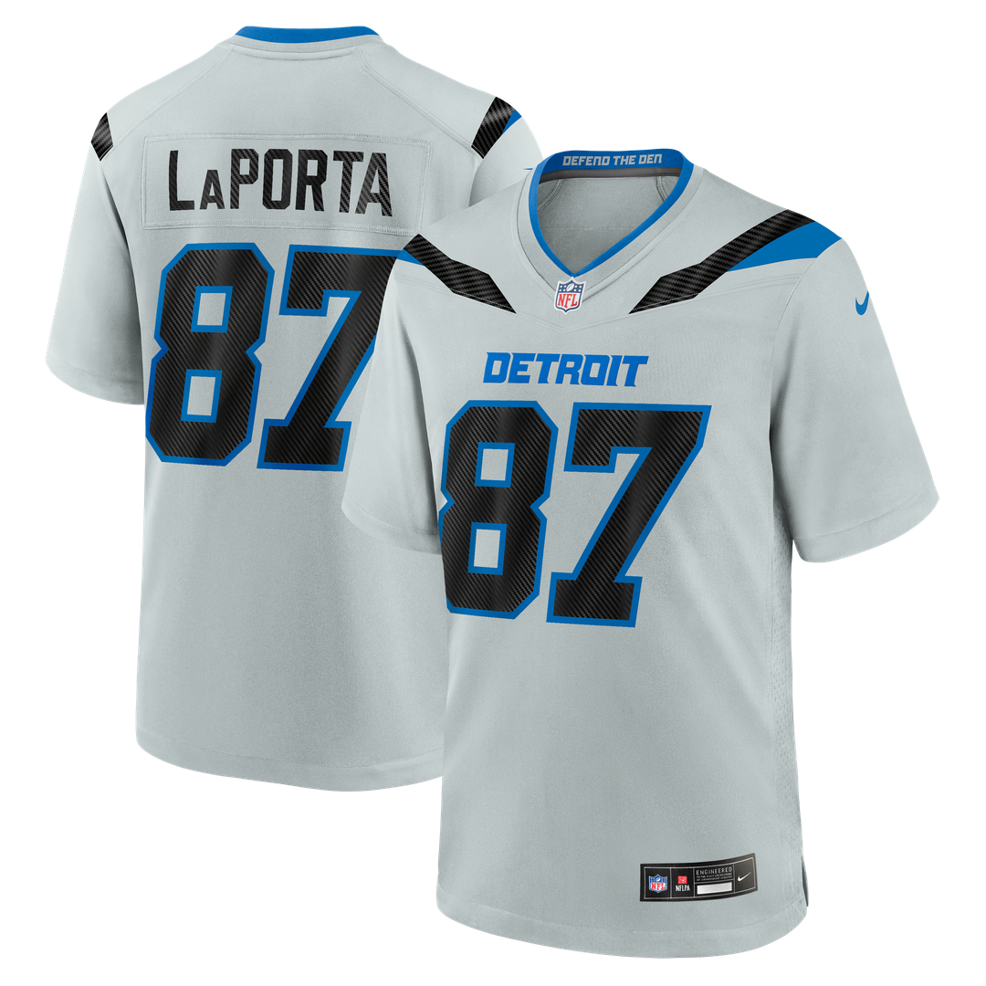 Sam LaPorta Detroit Lions Silver 2026 Rivalries Collection Game Jersey