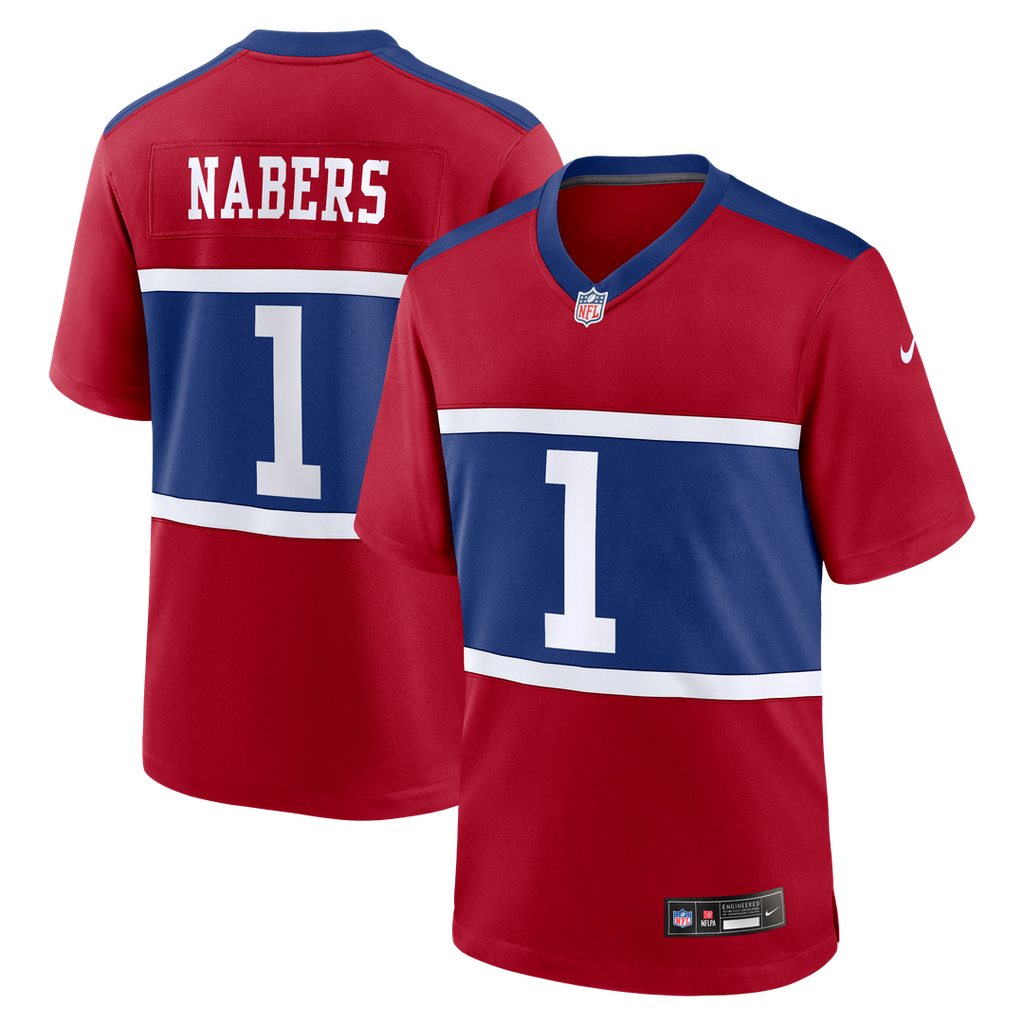 Malik Nabers New York Giants Century Red Alternate Game Jersey